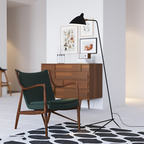 Industriel Minimalistisk Gulvlampe - Justerbar