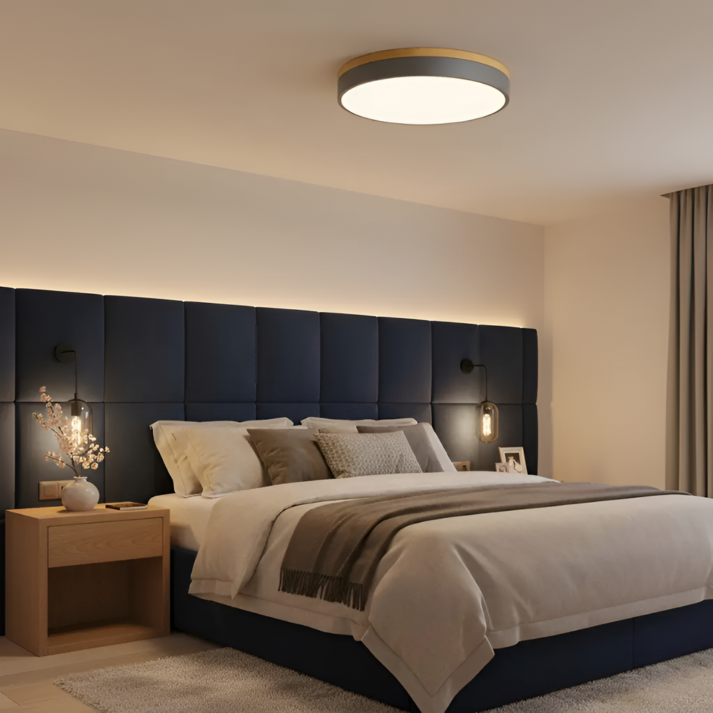 Skandinavisk Loftlampe med Træ - Moderne Hjemmebelysning
