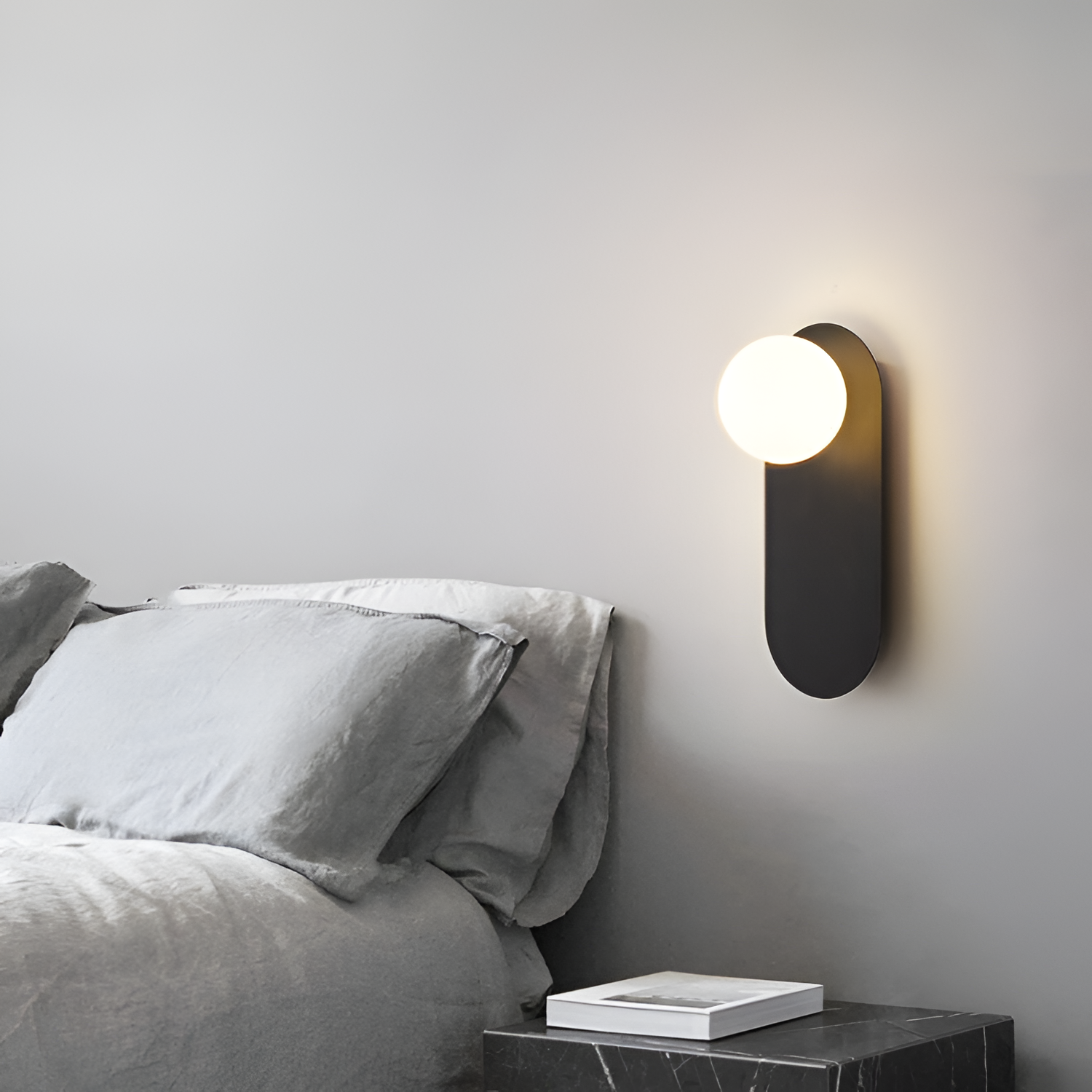 Minimalistisk Oval Væglampe - Nordisk Stil