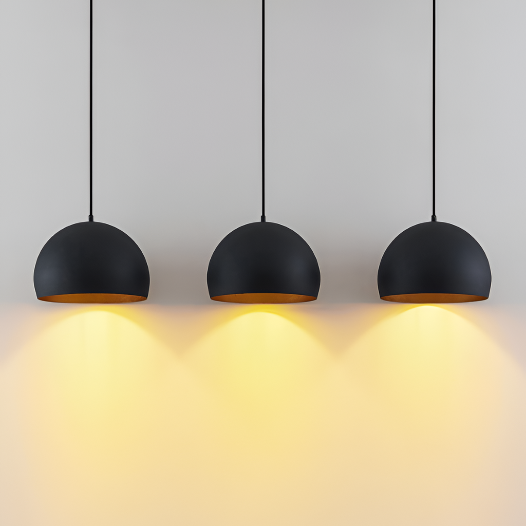 Minimalistisk Industriel Pendel – Triple Dome