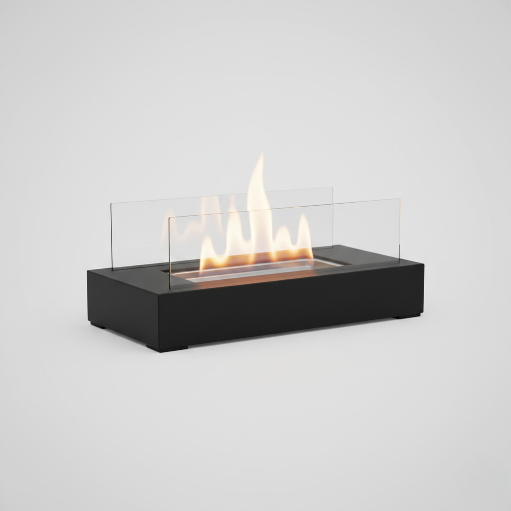 Serenifire Bordpejs | Rektangulær Bioethanol Metalbaseret