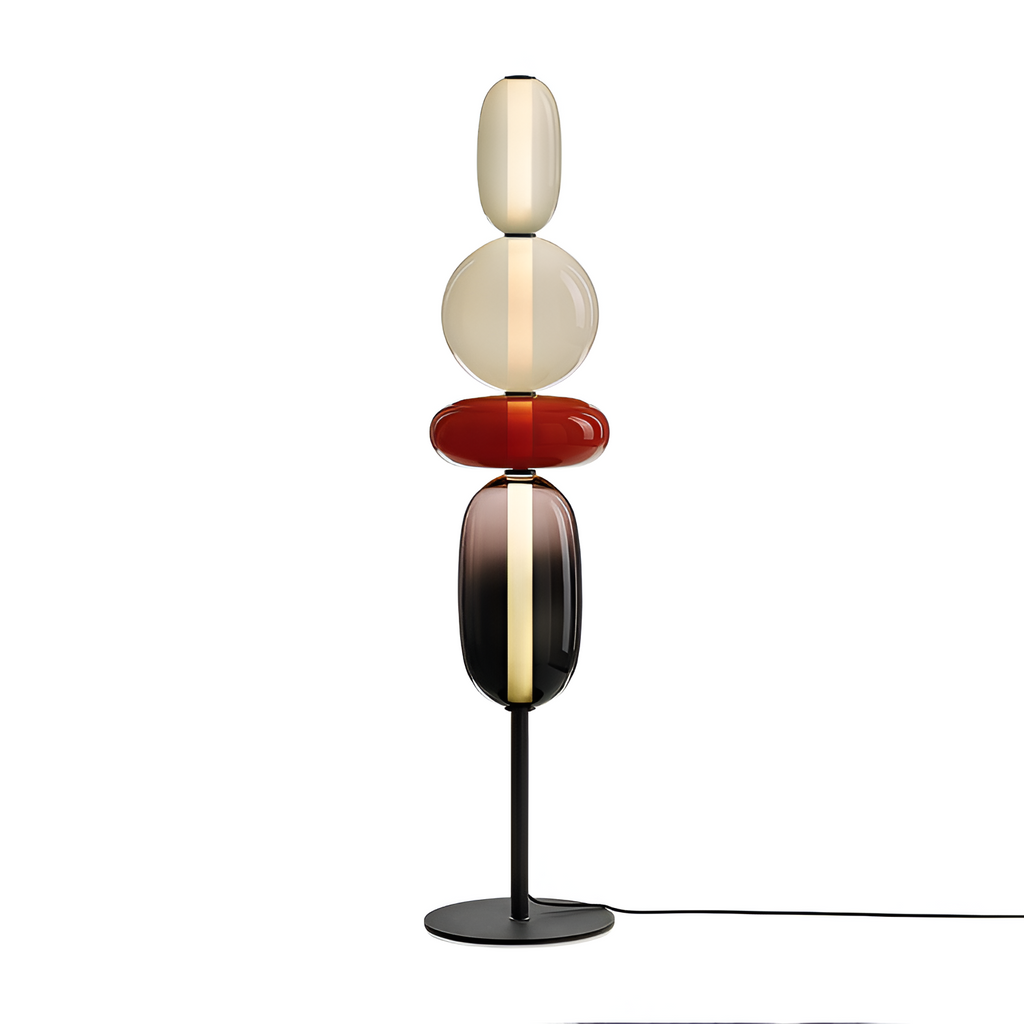 Stablet Geometrisk Glasgulvlampe - Moderne
