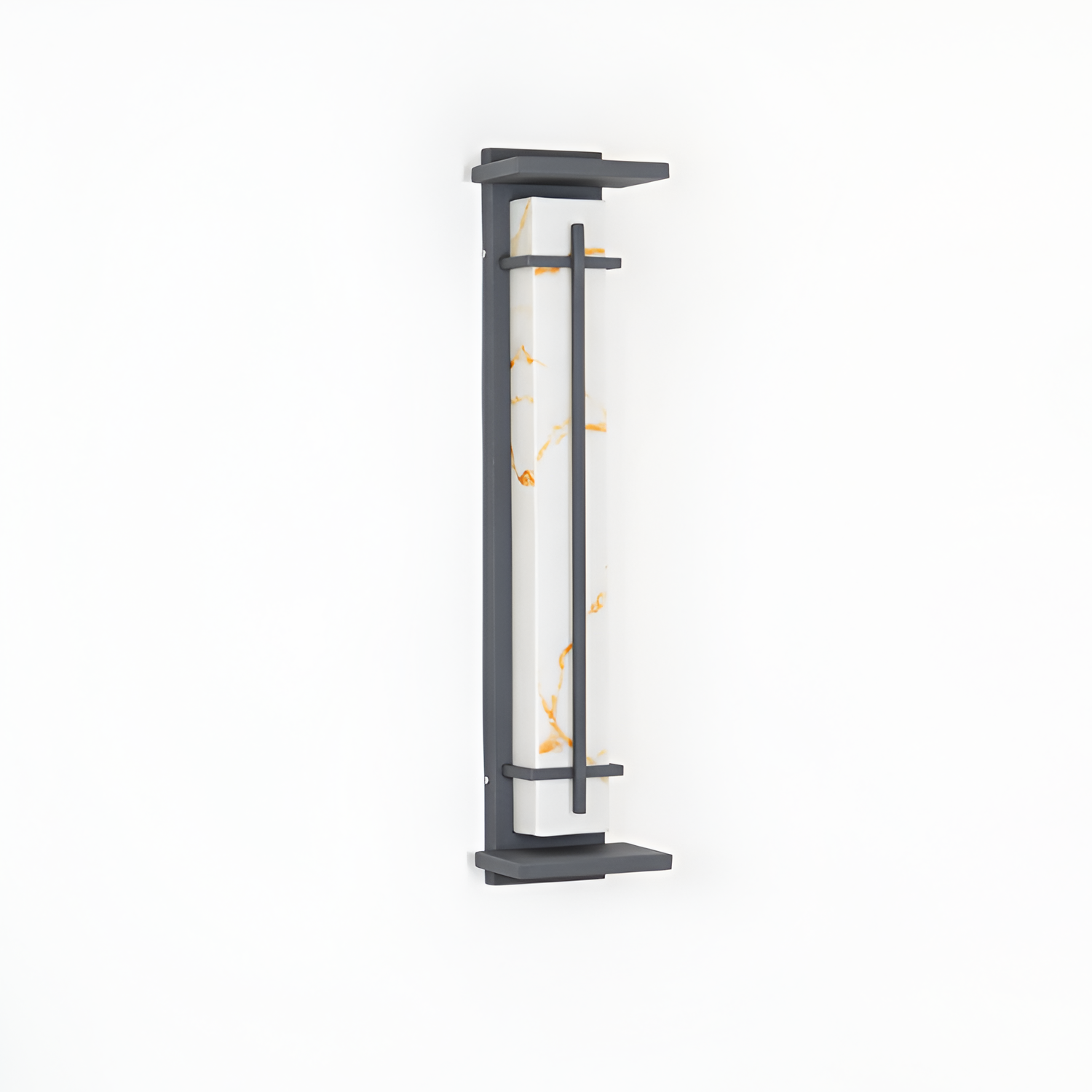 Marmorstil Solenergi Rektangulær Væglampe - Minimalistisk