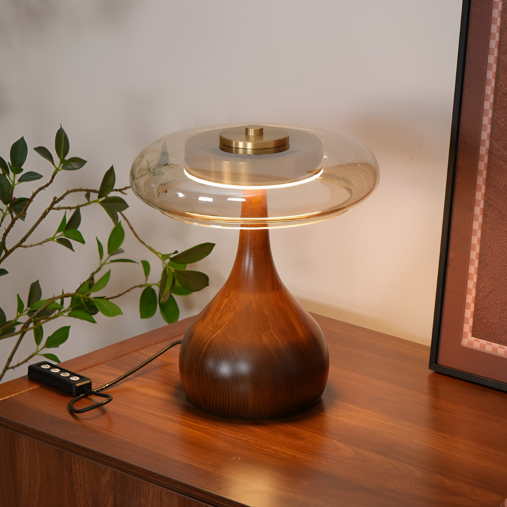 Mid-Century Mushroom Bordlampe - Dæmpbar
