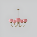 Mid Century Globe Lysekrone - Flere Lyskilder