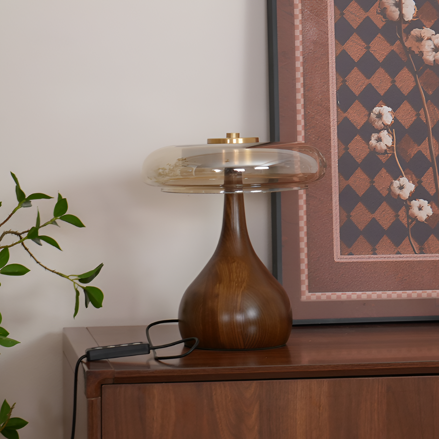 Mid-Century Mushroom Bordlampe - Dæmpbar