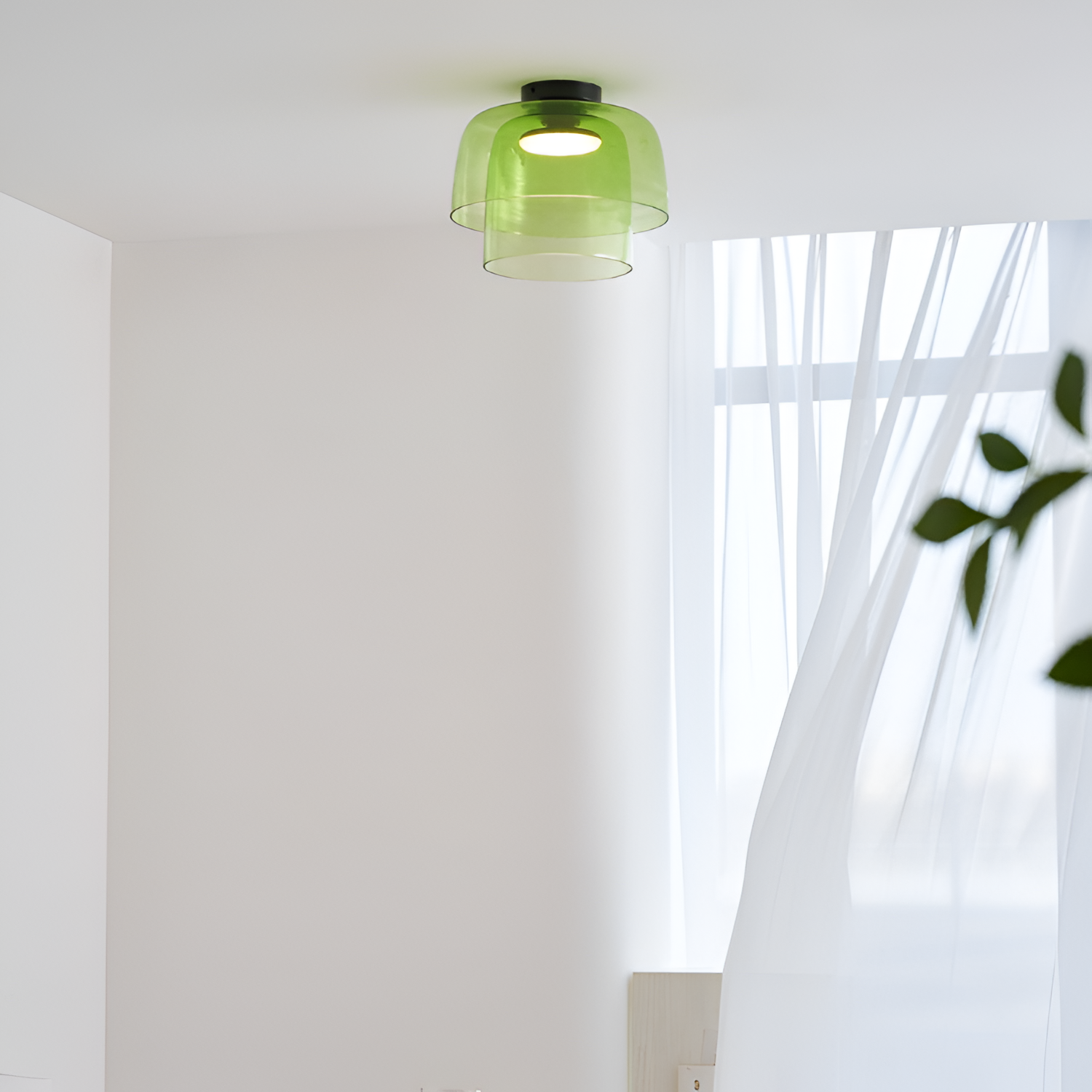 Flerlaget Transparent Glasloftlampe - Minimalistisk