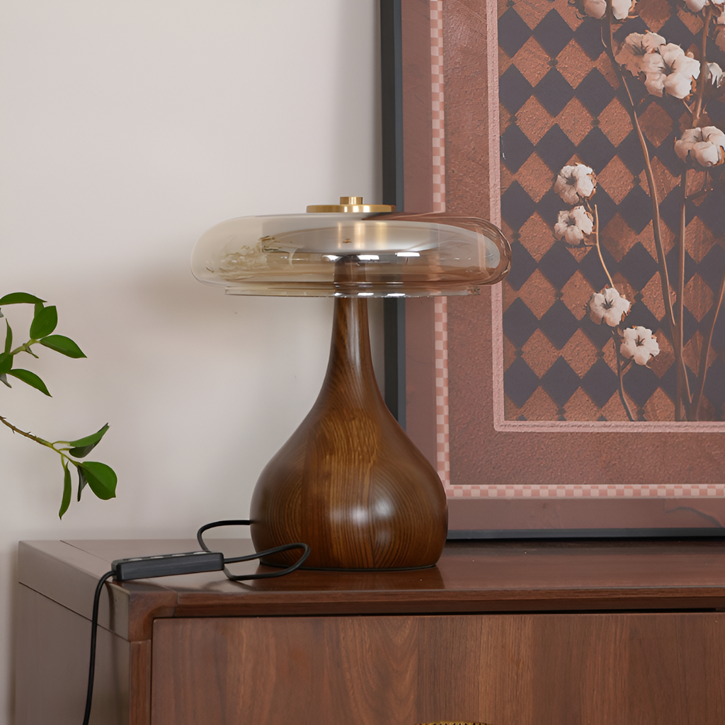 Mid-Century Mushroom Bordlampe - Dæmpbar