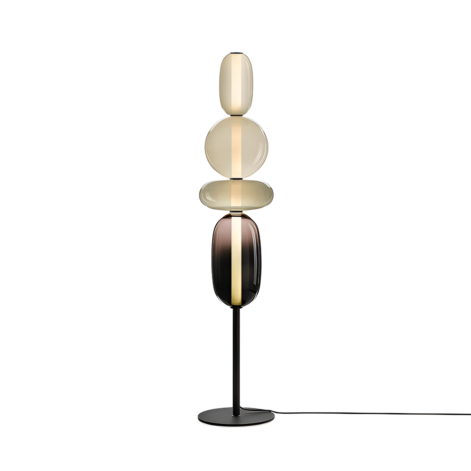 Stablet Geometrisk Glasgulvlampe - Moderne