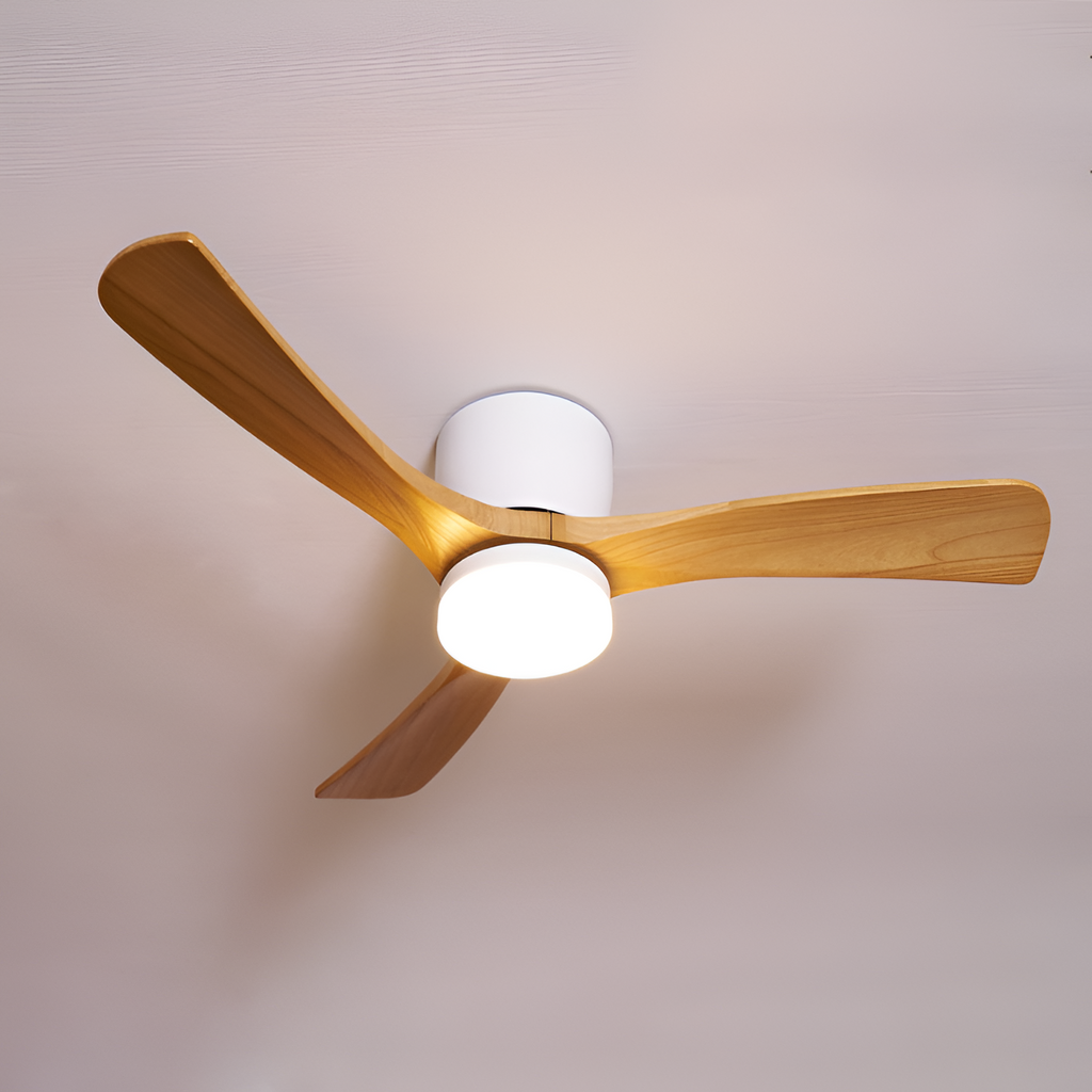 Nordisk Træ Loftsventilatorslampe - Justerbar