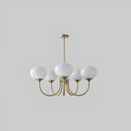 Mid Century Globe Lysekrone - Flere Lyskilder