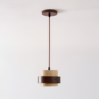 Industriel Travertin Træ Pendel - Minimalistisk