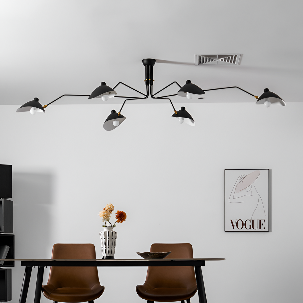 Moderne Lysekrone Med Flere Arme - Justerbar Belysning