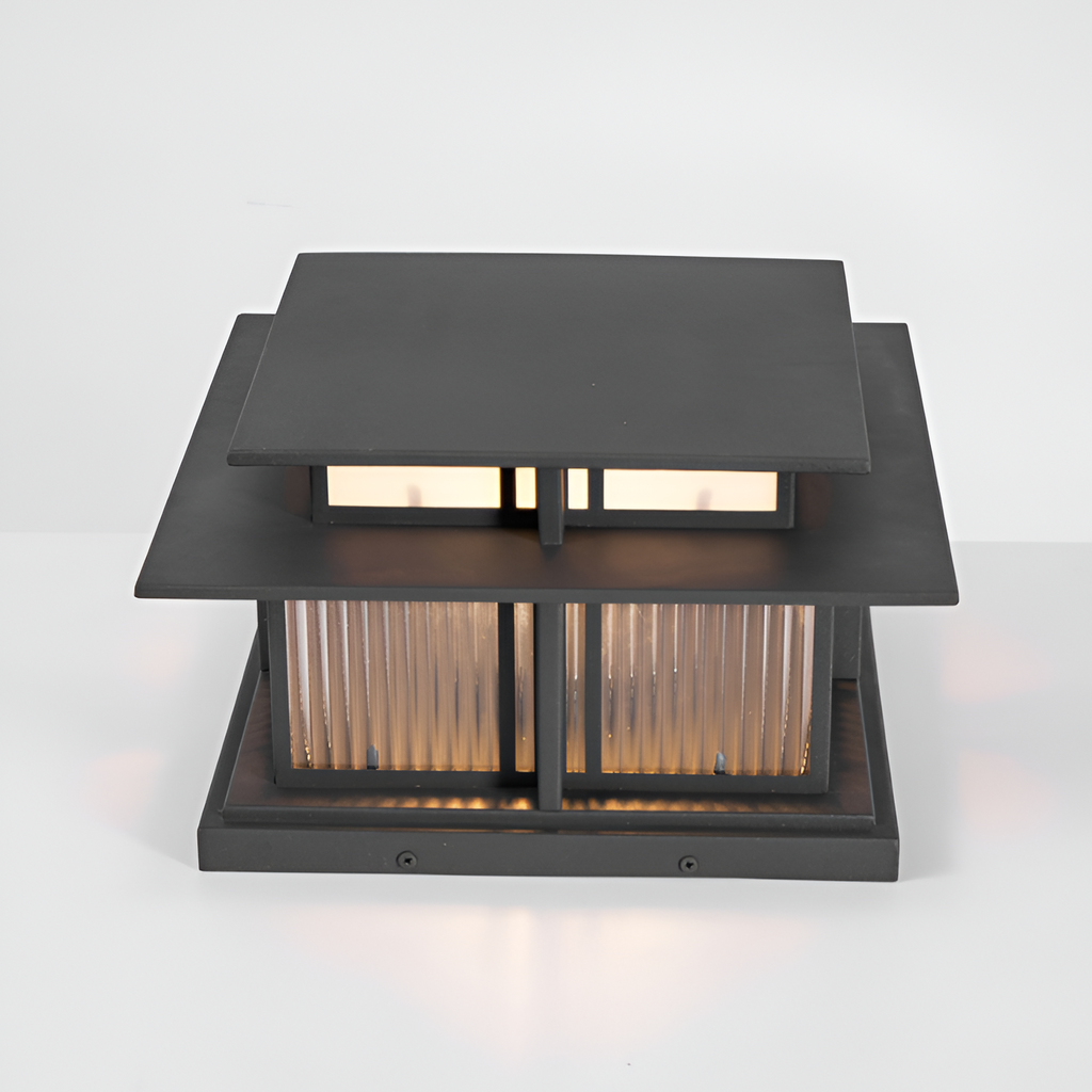 Zen-stil Solcellelampe til Søjle - Minimalistisk