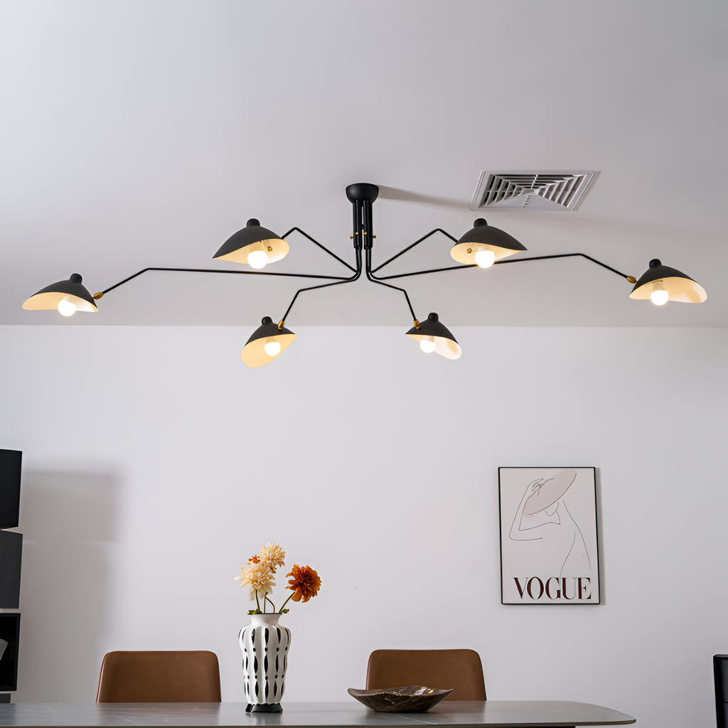 Moderne Lysekrone Med Flere Arme - Justerbar Belysning