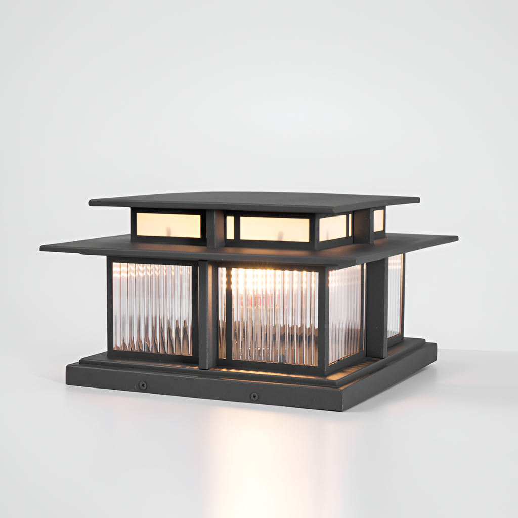 Zen-stil Solcellelampe til Søjle - Minimalistisk
