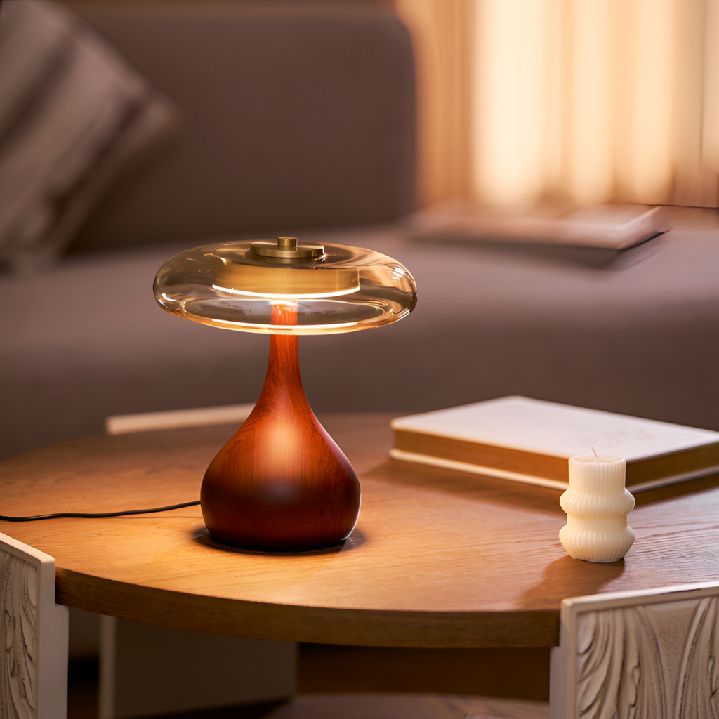 Mid-Century Mushroom Bordlampe - Dæmpbar