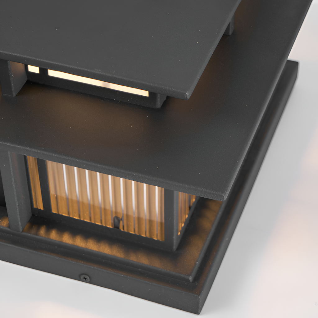 Zen-stil Solcellelampe til Søjle - Minimalistisk