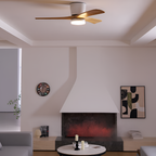 Nordisk Træ Loftsventilatorslampe - Justerbar