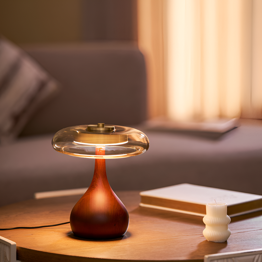 Mid-Century Mushroom Bordlampe - Dæmpbar