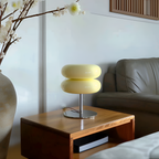 Glasbordlampe i italiensk stil