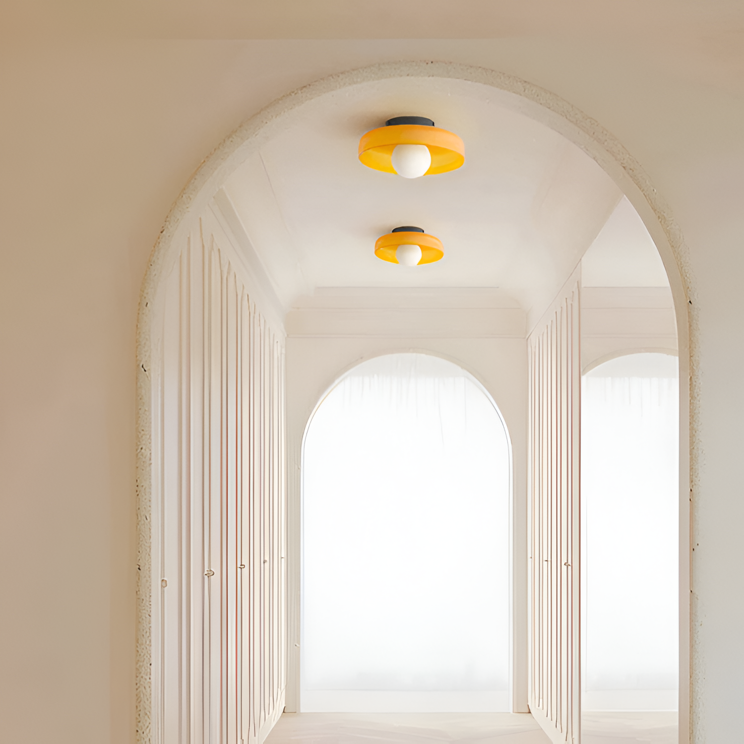 Minimalistisk Blank Plafond Loftslampe - Flushmount