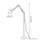 Memphis Industrial gulvlampe med flere arme – justerbar