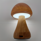 Svampeformet Bordlampe - Dæmpbar Trælook Skrivebordslampe