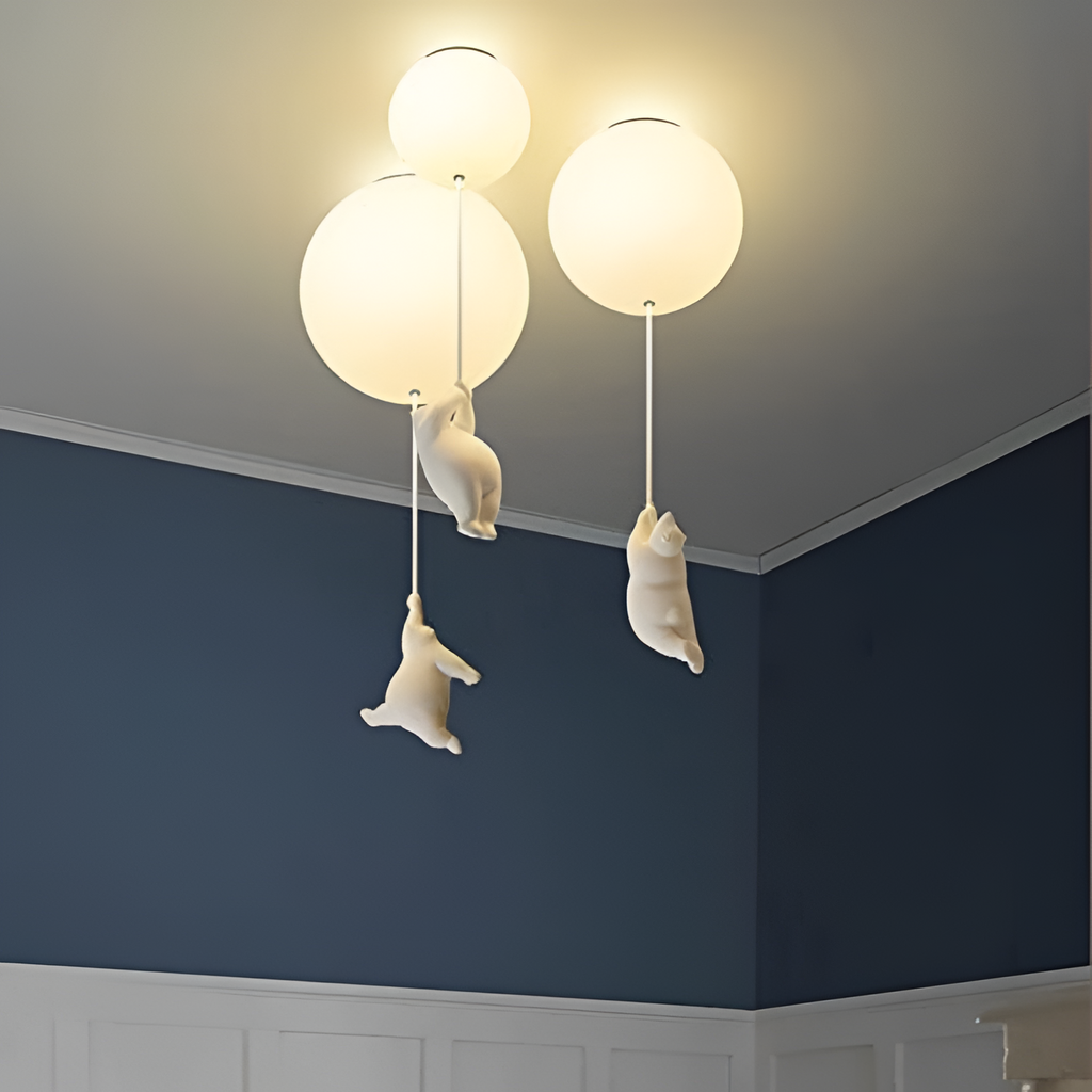 Ballonbjørn Loftlampe - Børneværelse Dekoration