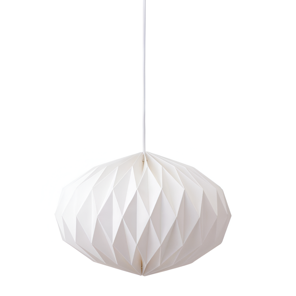 Moon Oblong Pendel - Hvid Origami Lampe (kun lampeskærm)