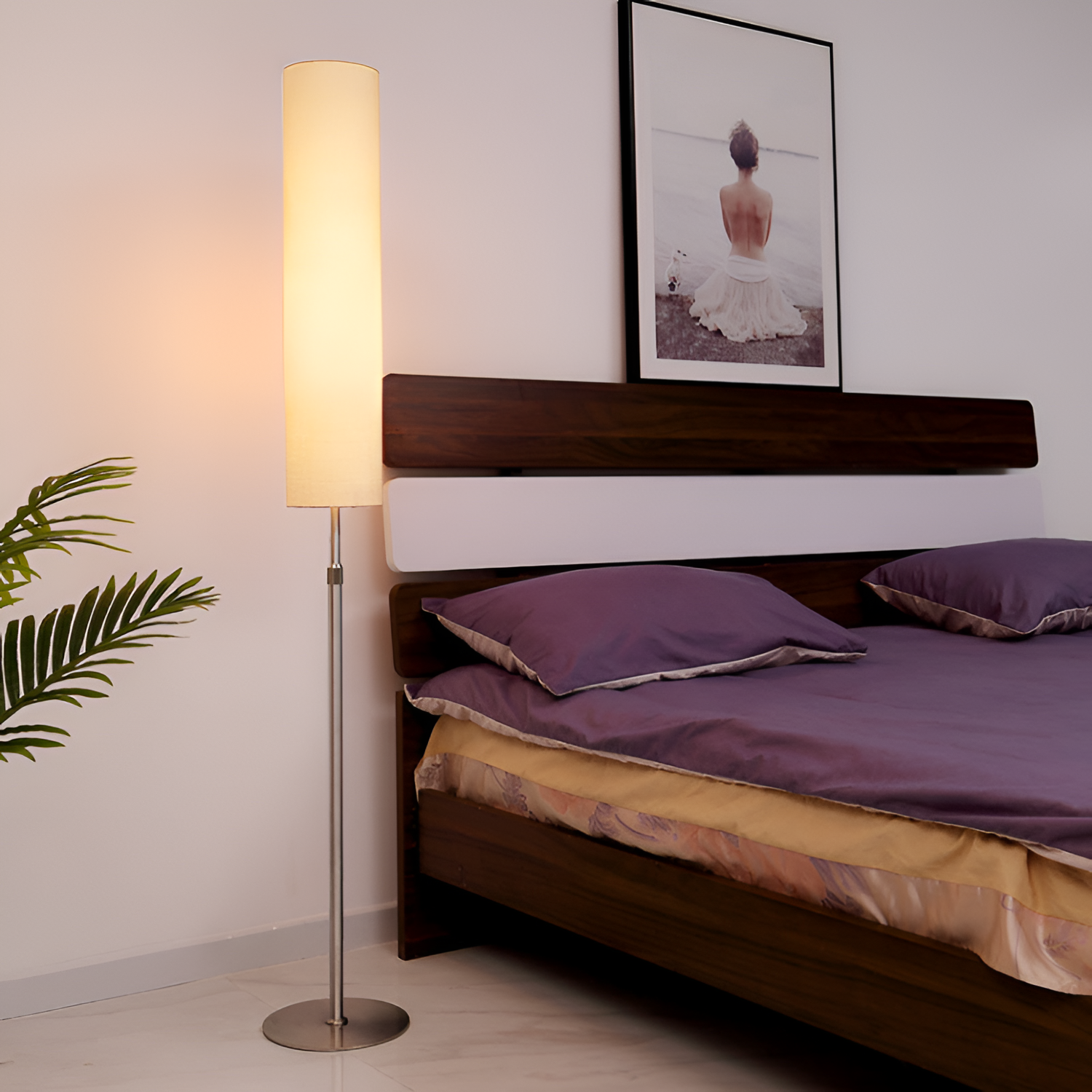 Minimalistisk Cylindrisk Gulvlampe - Justerbar