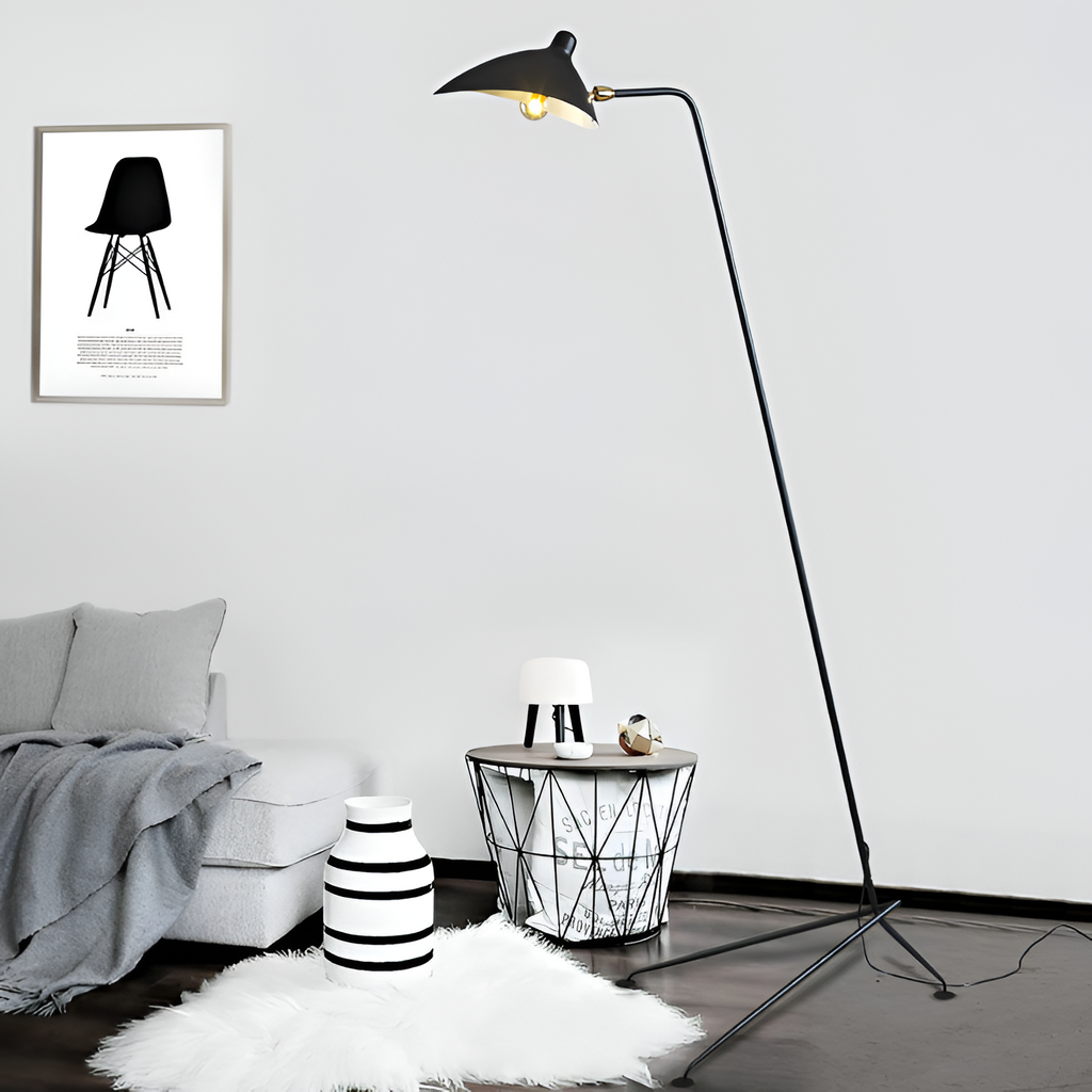Industriel Minimalistisk Gulvlampe - Justerbar