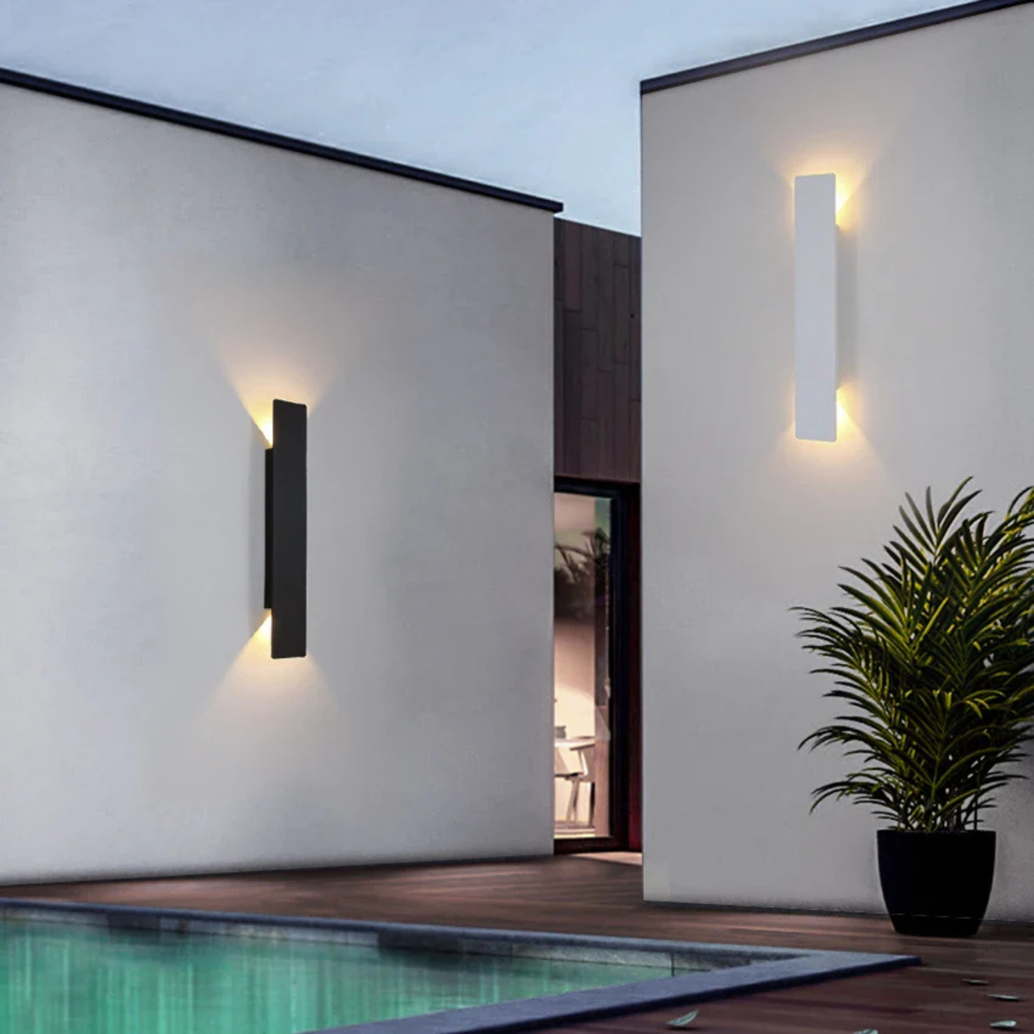Sort væglampe – moderne LED-udendørsbelysning