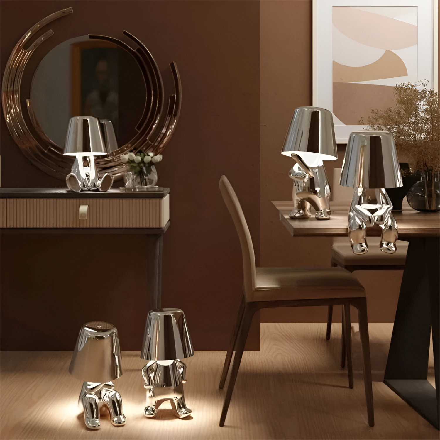 Moderne Skulpturel Bordlampe - Dekorativ