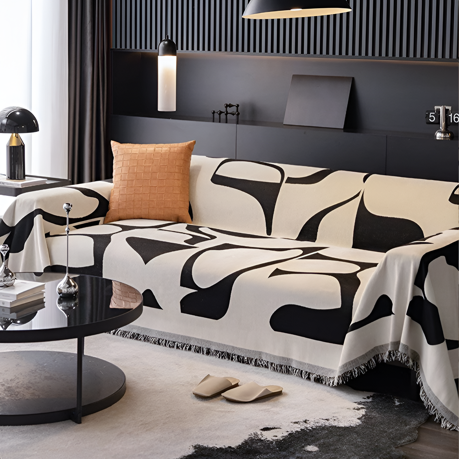 Moderne Geometrisk Sofa Tæppe - Abstrakt