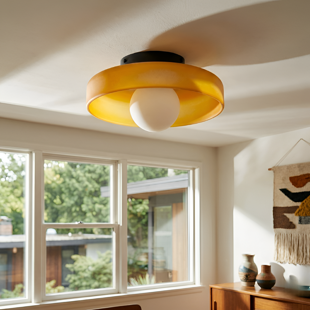 Nordisk Glas Halo Loftlampe - Retro Gang Loftbelysning