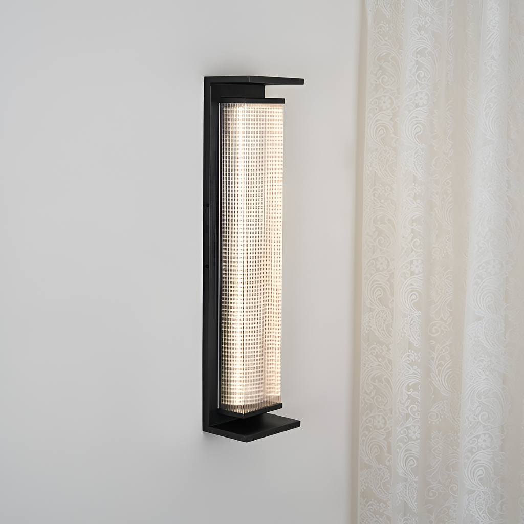 Rillet Lineær Solenergi Væglampe - Minimalistisk