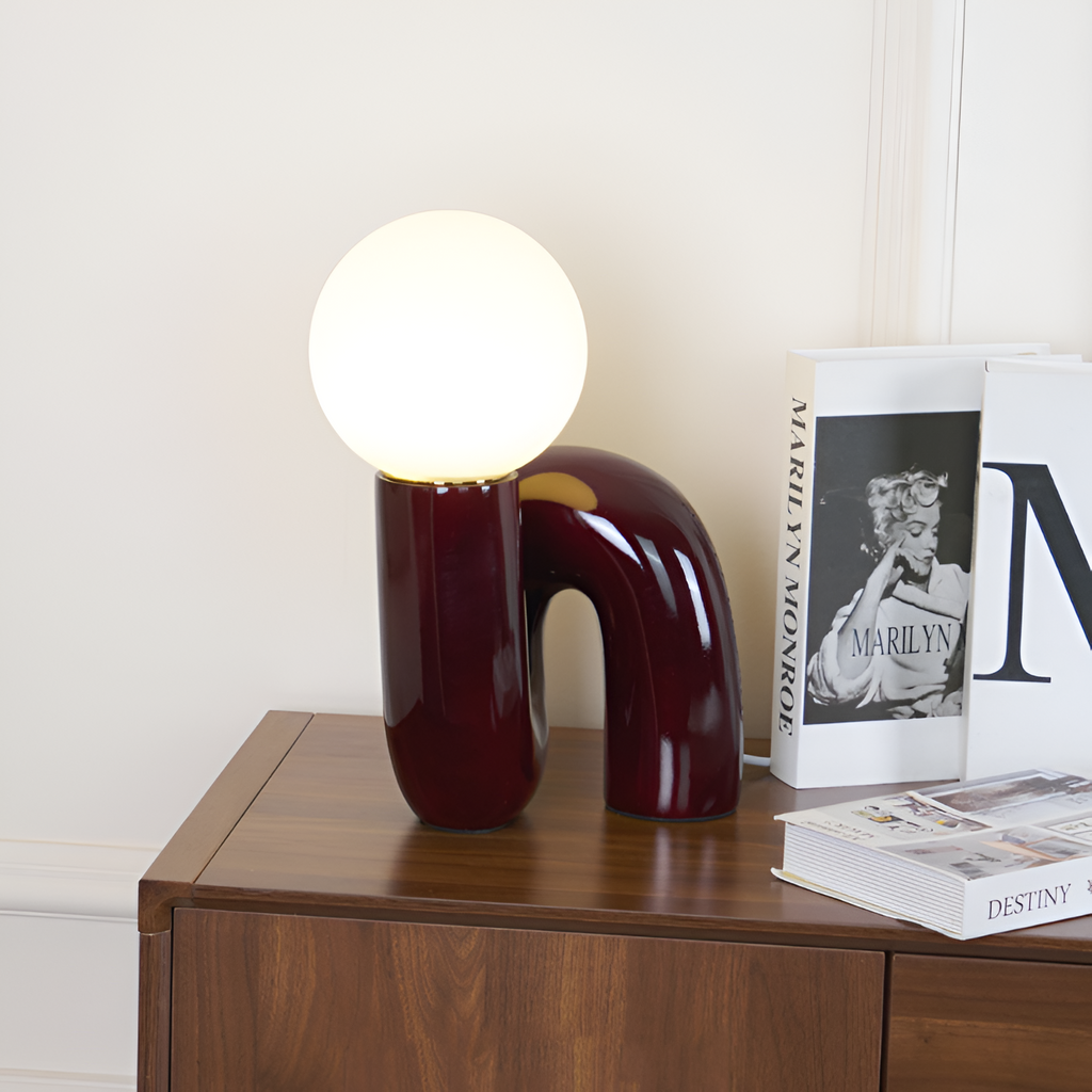 Moderne Skulpturel Bordlampe -  Minimalistisk