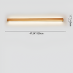 Væglampe i massivt træ med LED-lys - japansk stil