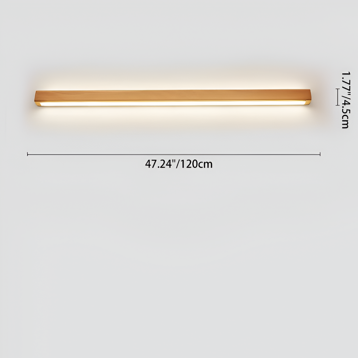 Væglampe i massivt træ med LED-lys - japansk stil