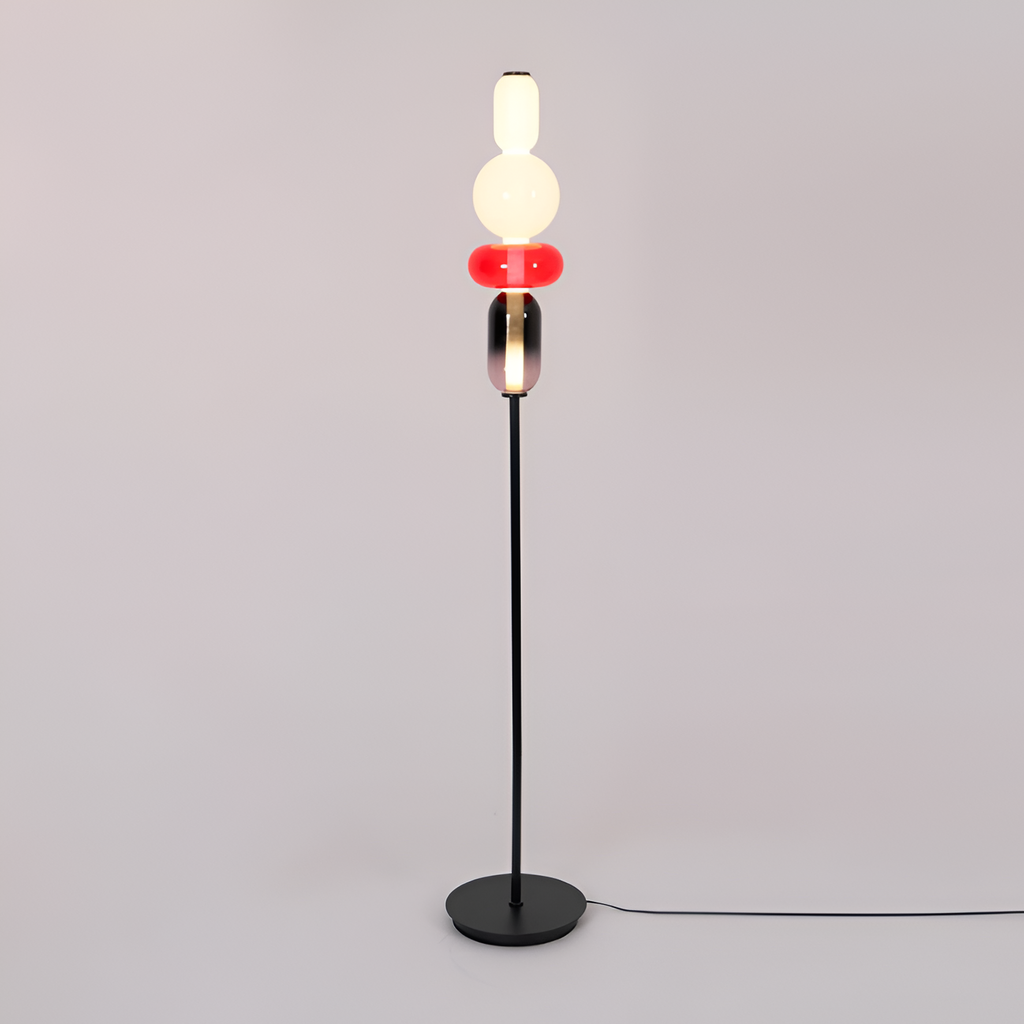 Stablet Geometrisk Glasgulvlampe - Moderne