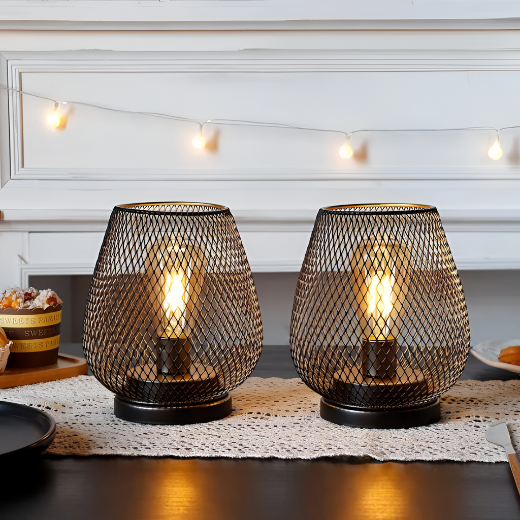 Industriel Bordlampe I Netdesign – Trådløs