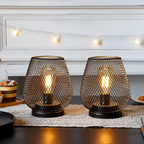 Industriel Bordlampe I Netdesign – Trådløs
