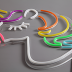 Unicorn Regnbue Neonvæglampe - Indretning til Børneværelset