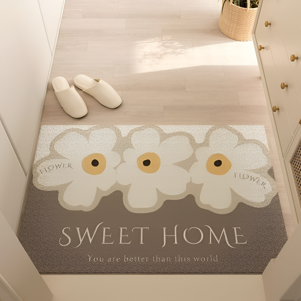 Stepmax Blomstret Sweet Home Entrématte - Skridsikker PVC