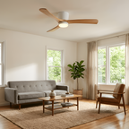 Nordisk Træ Loftsventilatorslampe - Justerbar
