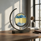 Dynamisk Sandkunst LED Bordlampe - Varm Omgivende Glød