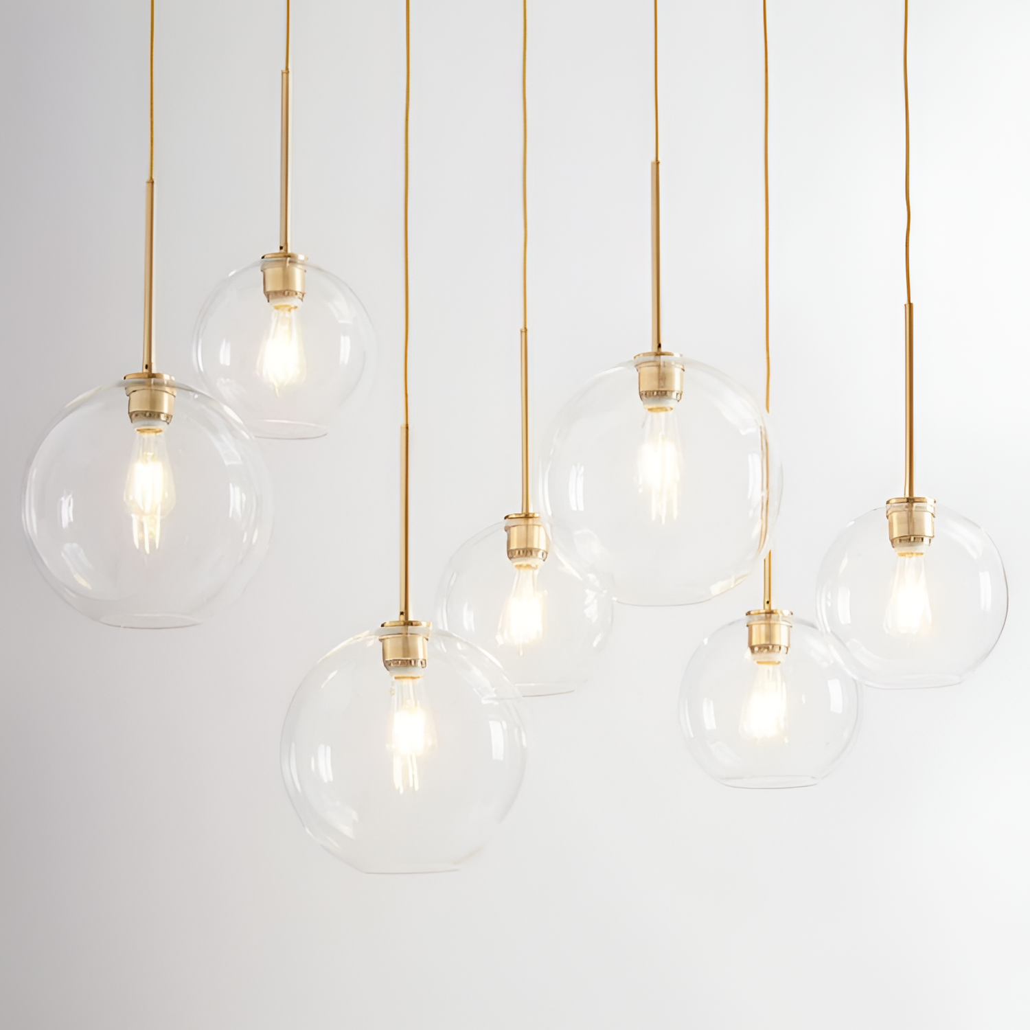 Moderne Pendellampe med Ombre-glas - Kugleloftslampe