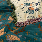 Vævet Jacquard Tæppe - Vendbart