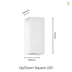 Up-Down Square LED - Udendørs Væglampe - Antracit